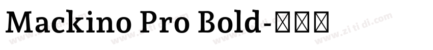 Mackino Pro Bold字体转换